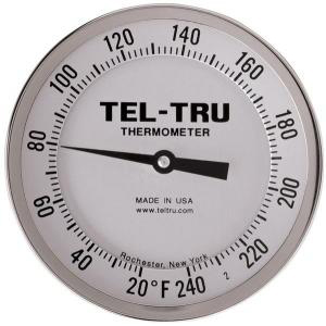 Adjustable-Angle Head Dial Thermometers, 5" Face with 6" Stem