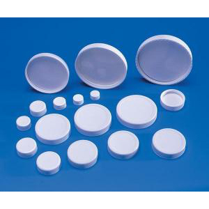 White Polypropylene Caps with Polyvinyl Liners