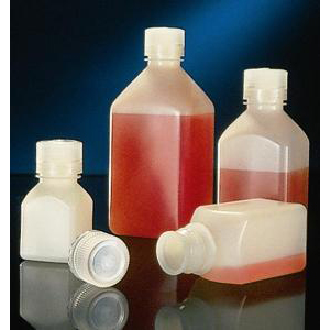 Narrow-Mouth Square Bottle, Polypropylene. Nalgene