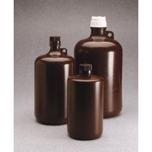 Large Amber Narrow-Mouth Bottles, Polypropylene. Nalgene