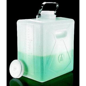 Graduated Rectangular HDPE Carboys. Nalgene