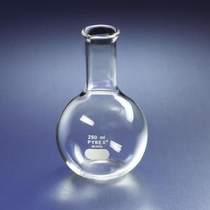 PYREX® Florence Flat Bottom Boiling Flasks, Long Tooled Neck