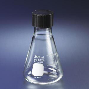 PYREX® Graduated Erlenmeyer Flasks w/Screw Cap