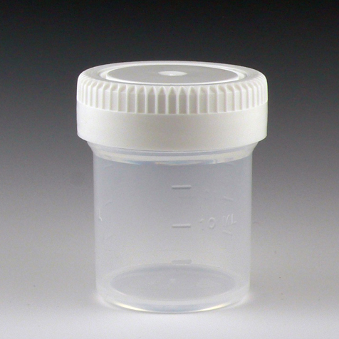 Container: Tite-Rite, PP, Graduated, with Separate White Screwcap