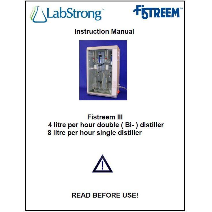 Instruction Manual, 8 Liter and 4 Liter Per Hour BD Still