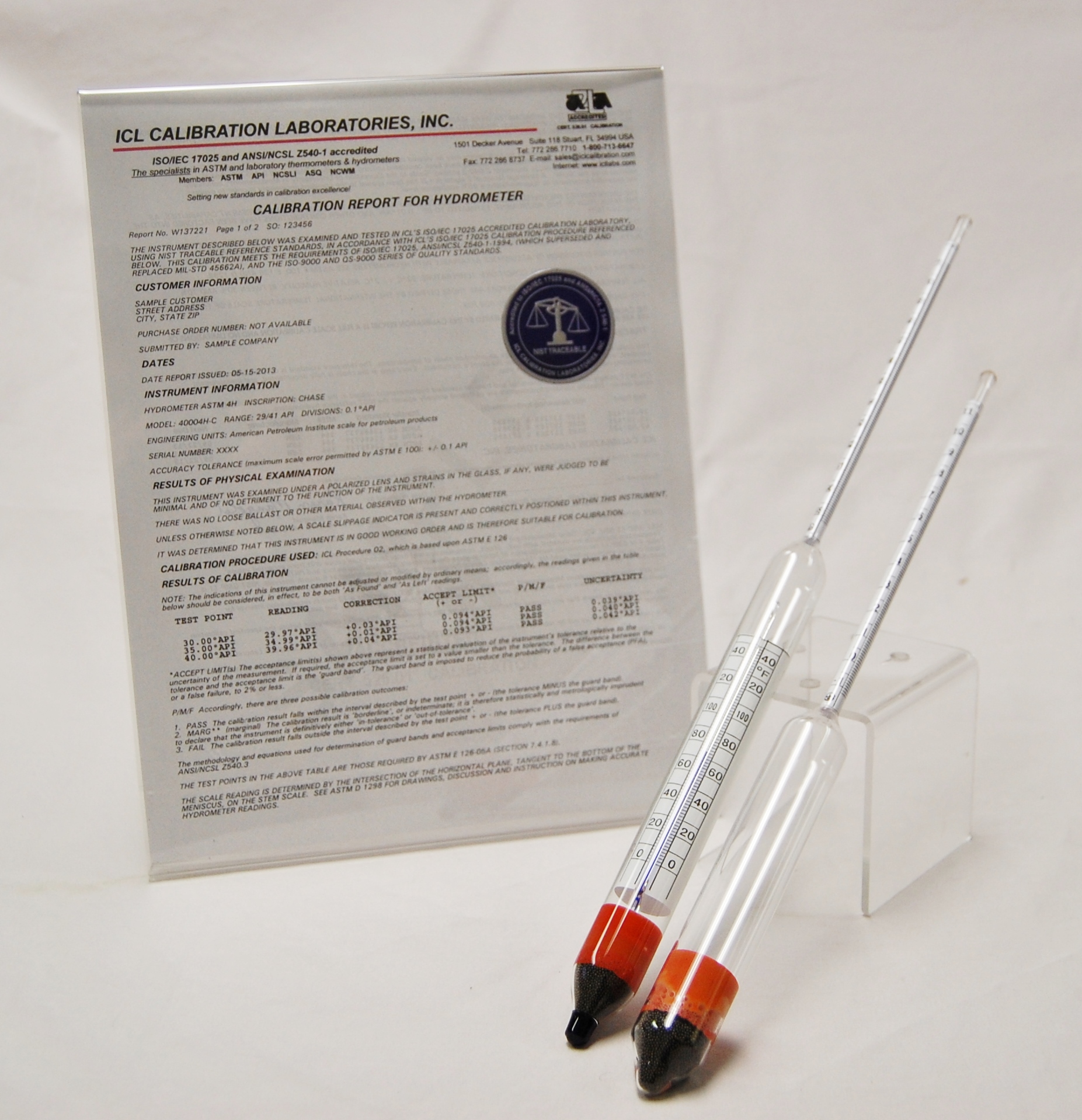 Precision Non-Mercury Wide Range Thermo-Hydrometers Without Calibration