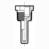 Limited Space Thermowell, 2-1/2" Stem