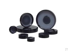 43-400 Black Phenolic Cap with Solid PE Liner