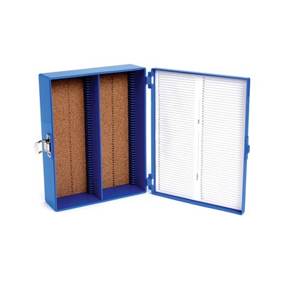 Tall Slide Box 100-Place, Cork, Blue