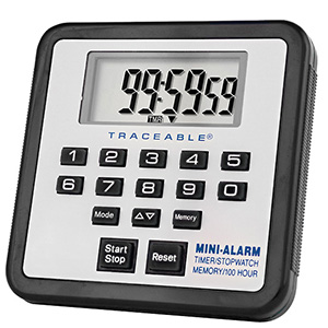 Traceable® 100-Hour Mini-Alarm Timer/Stopwatch