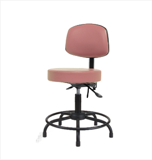 Vinyl Stool with Back