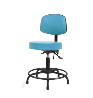 Vinyl Stool with Back