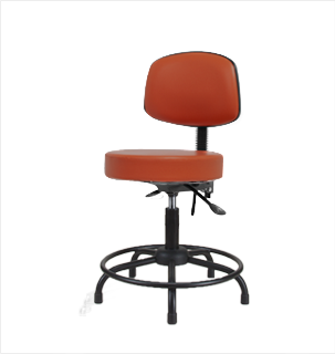 Vinyl Stool with Back