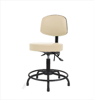 Vinyl Stool with Back