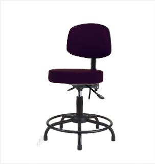 Vinyl Stool with Back