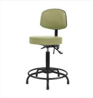 Vinyl Stool with Back