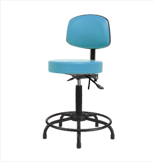 Vinyl Stool with Back