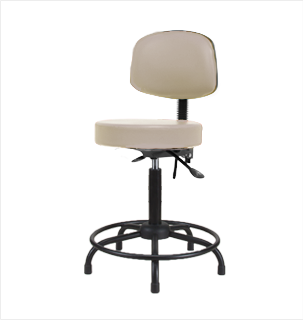 Vinyl Stool with Back