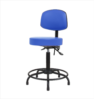 Vinyl Stool with Back