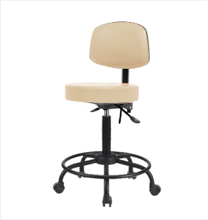 Vinyl Stool with Back