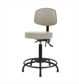 Vinyl Stool with Back