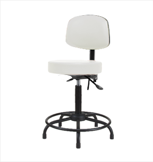 Vinyl Stool with Back