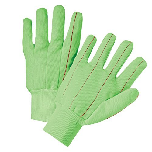 West Chester Green Cotton Fully Corded Glove, Large (Pack of 12