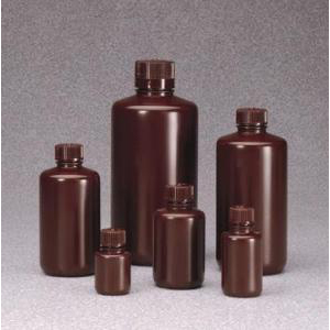 Amber Narrow-Mouth HDPE Bottles. Nalgene