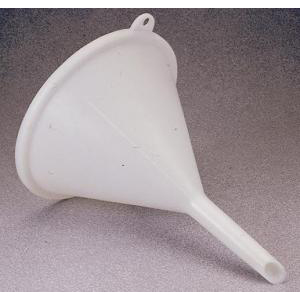 Large Ribbed HDPE Funnels. Nalge