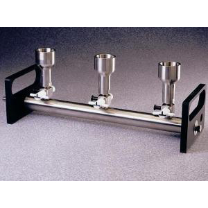 Three Place Stainless Steel Vacuum Manifold. Nalge