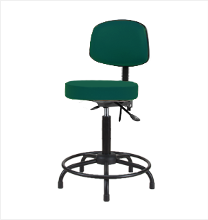 Vinyl Stool with Back