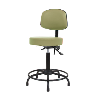 Vinyl Stool with Back