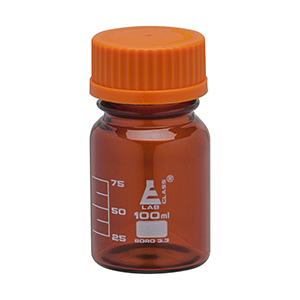 Glass Reagent Bottles, Screw Cap, Amber