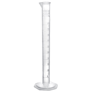 TPX, Raised Graduations, Plastic Graduated Cylinder