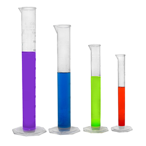 Polypropylene, Set of Plastic Graduated Cylinders