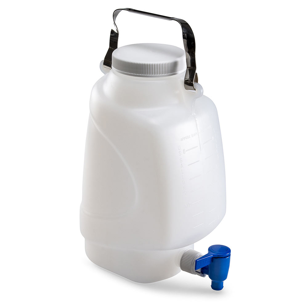 Carboy, Rectangluar with Spigot, PP, 5 Liter