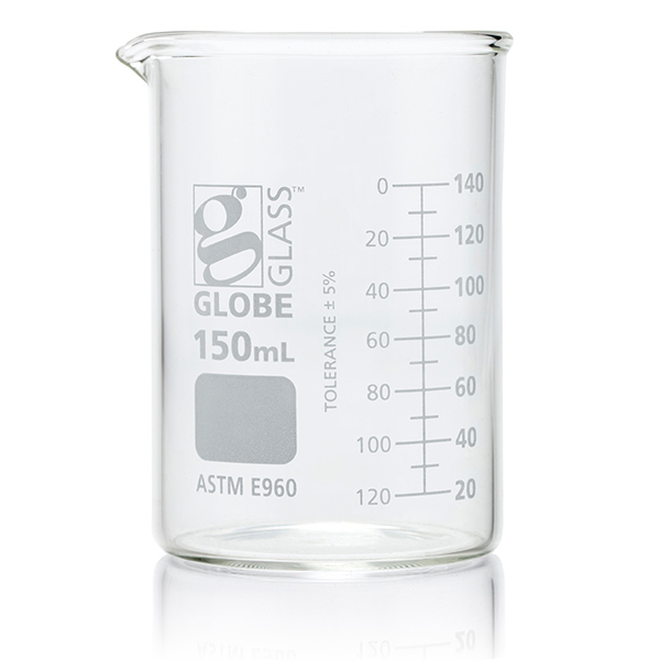 Beaker, Globe Glass, 150mL, ASTM E960