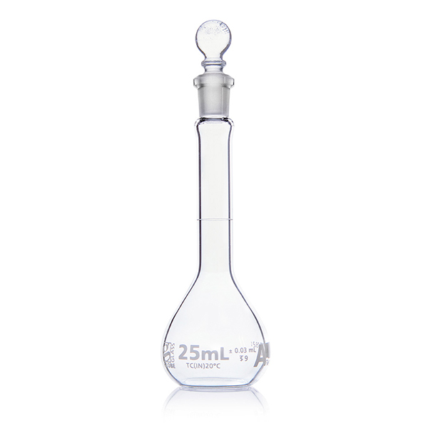 Flask, Volumetric , Globe Glass, 25mL