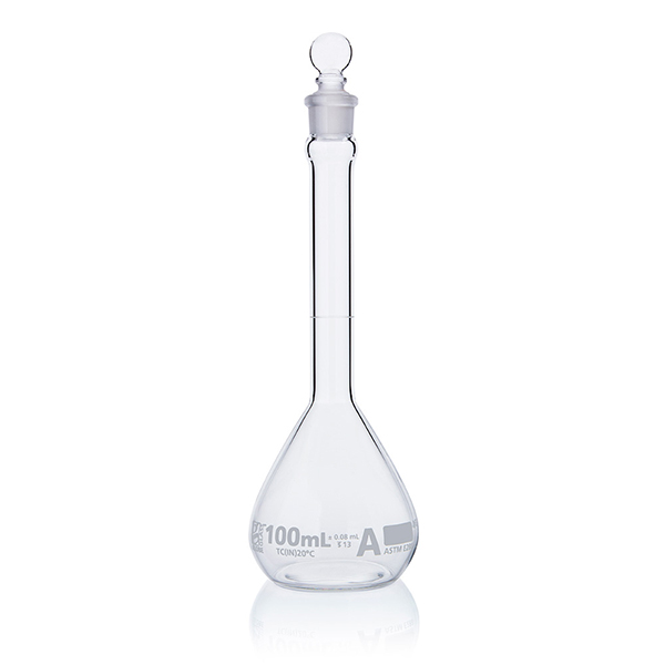 Flask, Volumetric , Globe Glass, 100mL