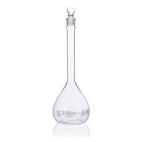 Flask, Volumetric , Globe Glass, 250mL