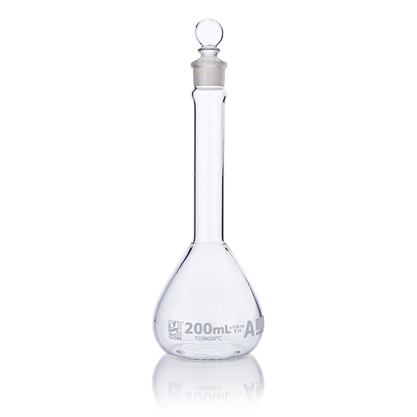 Flask, Volumetric, Globe Glass, 200mL