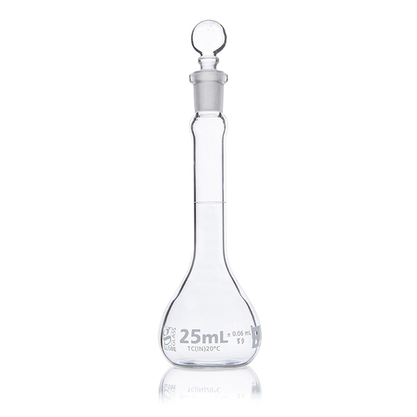 Flask, Volumetric , Globe Glass, 25mL