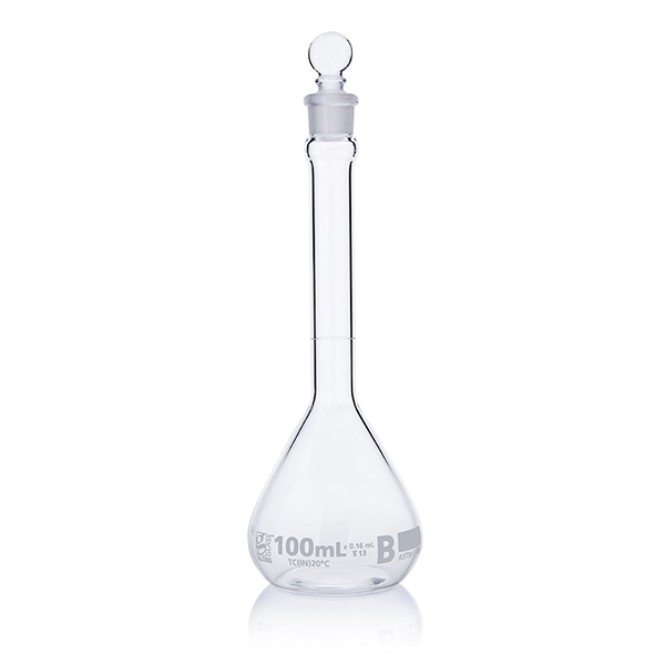 Flask, Volumetric , Globe Glass, 100mL