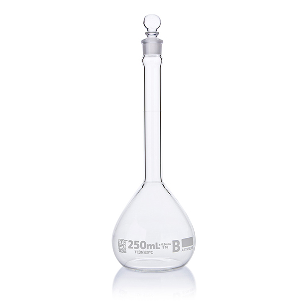 Flask, Volumetric , Globe Glass, 250mL