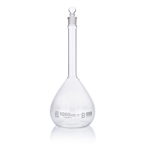 Flask, Volumetric , Globe Glass, 1000mL