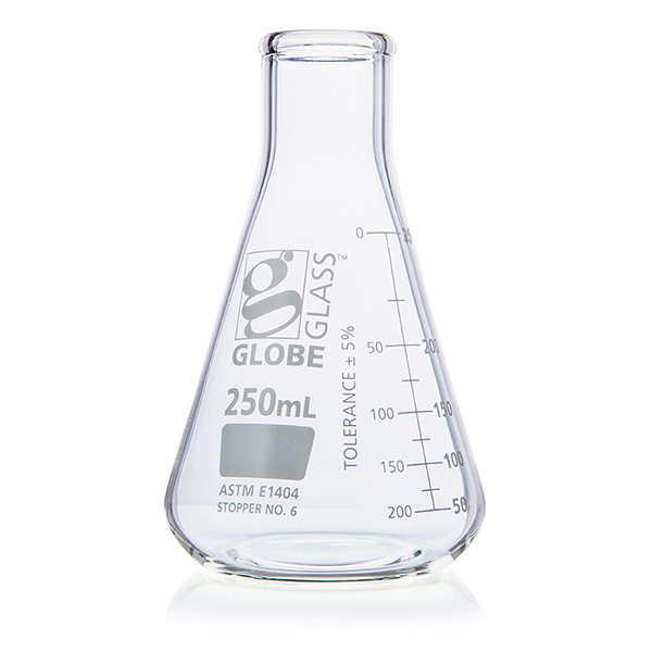 Flask, Erlenmeyer, Globe Glass, 250mL