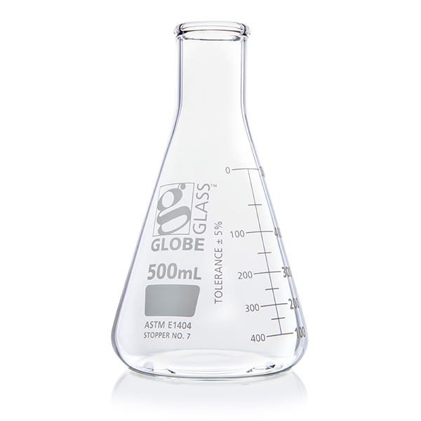 Flask, Erlenmeyer, Globe Glass, 500mL