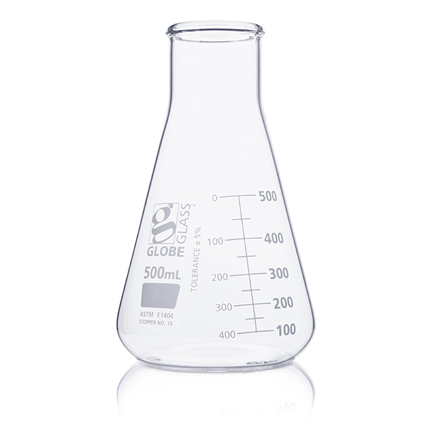 Flask, Erlenmeyer, Globe Glass, 500mL