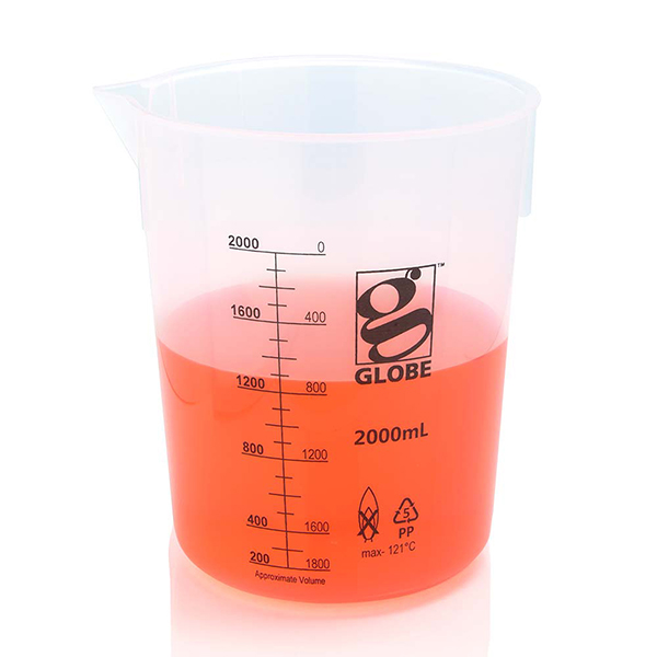 Beaker, 2000mL, Diamond Essentials, low form, PP,