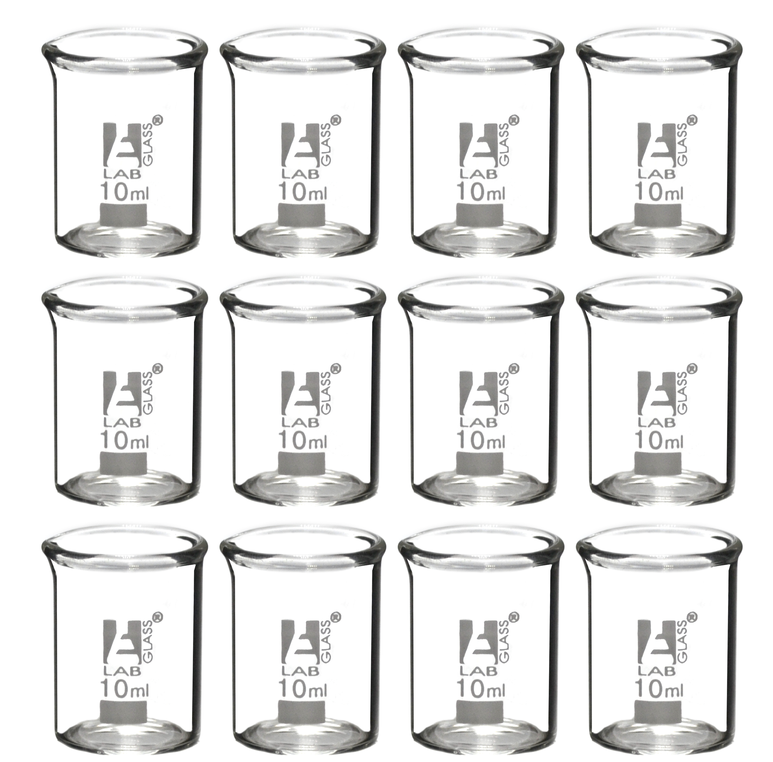 Eisco Labs Glass Beakers, Low Form with Spout